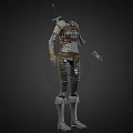 Medieval Armor Clothing Model With Sword Chainmail Leather Straps And Gauntlet
