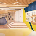 Modern Library Shared Space 3d model
