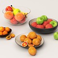 Fruit and vegetable fruit plate 3d model