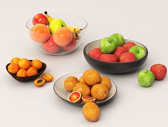 Fruit and vegetable fruit plate 3d model