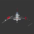 Toy Model Airplane With Red White Black And Yellow Striped Design