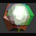 Colorful Gemstone Jewelry With Multicolored Geometric Shapes And Shiny Reflections
