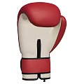 Red And White Boxing Gloves With Wrist Support For Sports Training Equipment