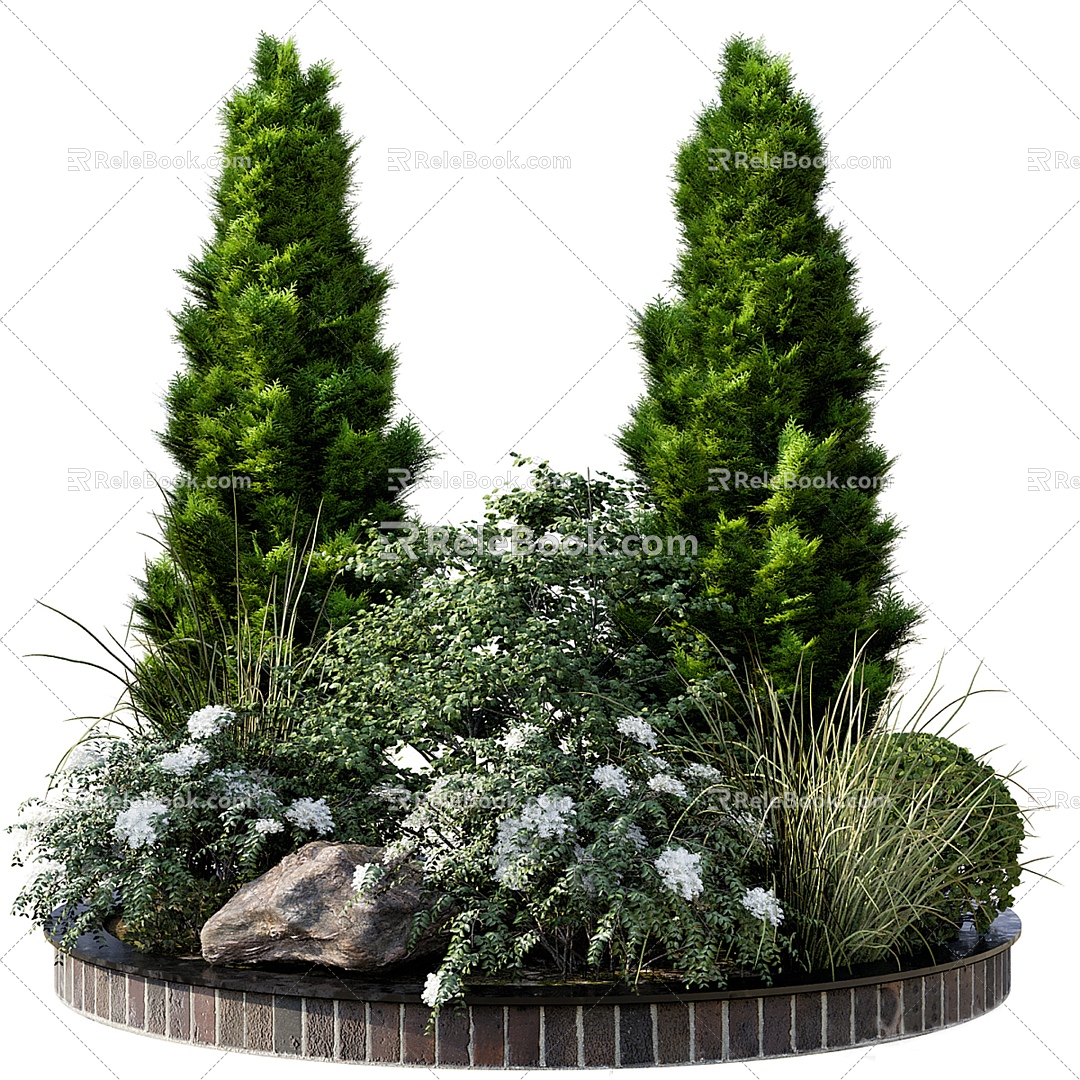 Modern Tree Garden Plants 3d model