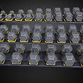 Organized Hex Dumbbell Rack With Multiple Layers For Gym Fitness Equipment