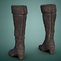 Boots Leather Boots Shoes Leather Shoes 3d model