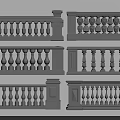 Different Styles Of White Classical Architectural Railings With Decorative Balusters And Ornate Designs