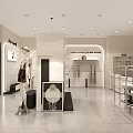 Modern Clothing Store Interior With Mannequins Clothing Displays Love Myself Sign And Potted Plant