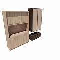 Wooden Entryway Cabinet and Side Cabinet with Modern Design Storage Shelves and Drawers