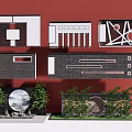 Scenic Wall Design Collection Featuring Circular Openings Brick Patterns Geometric Shapes And Greenery