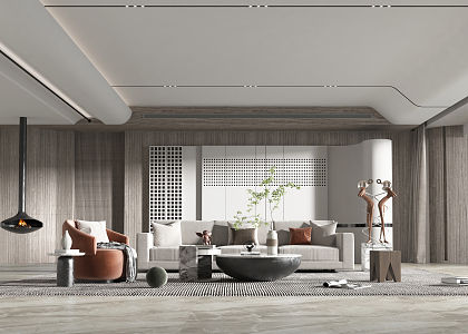 modern living room 3d model