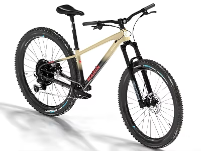 Mountain Bike With Gradient Frame Design And Black Components For Off Road Riding 3d model