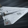 Sleek Fighter Jet Flying With Silver Body Advanced Design And Tail Emblem