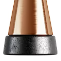 Modern Copper Conical Chandelier with Metallic Finish and Black Base 3d model