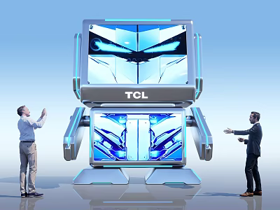 TCL Giant Screen Display Robot AI Robot Mecha Transformers Iron Warrior 3d model
