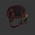 Black Tactical Helmet With Adjustable Straps And Military Protective Gear Design