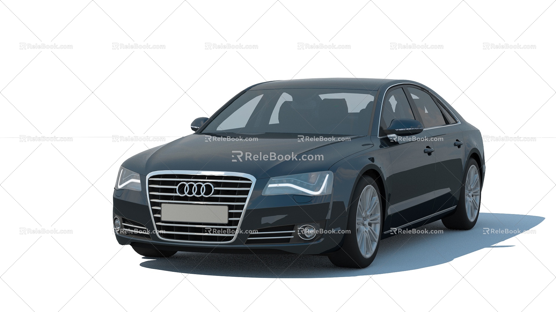 Audi A8L 2012 Audi has less simple mold surface 3d model