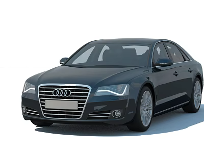 Black Audi Luxury Sedan With Sleek Design Front Grille And Modern Headlights 3d model