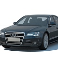 Audi A8L 2012 Audi has less simple mold surface 3d model