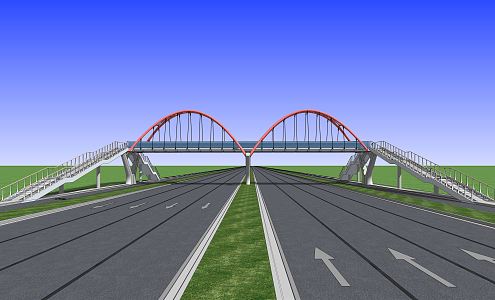 Modern People's Overpass 3d model