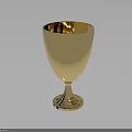 Elegant Golden Metal Cup As Stylish Household Item With Shiny Surface