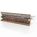 Architectural Double Layer Building Component With Metal Frames And Wooden Panels