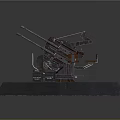 Watercraft Naval Weapon System With Multi barrel Gun Model Display Platform