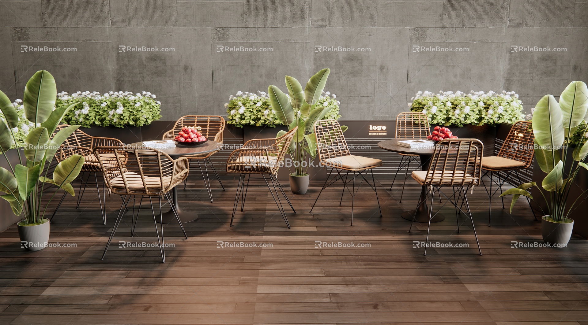 Modern outdoor tables and chairs model