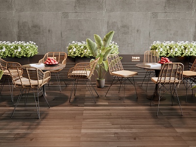 Modern outdoor tables and chairs model