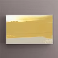 Abstract Painting Wall Art With Soft Beige Gold And Light Blue Wavy Textures