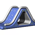 Blue Wavy Kids Playground Equipment With Slide Tunnel And Safe Durable Design