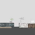 Modern reception desk 3d model