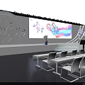 Nanning Tobacco And Liquor Store Brand Event Stage With Large Screen And Seats