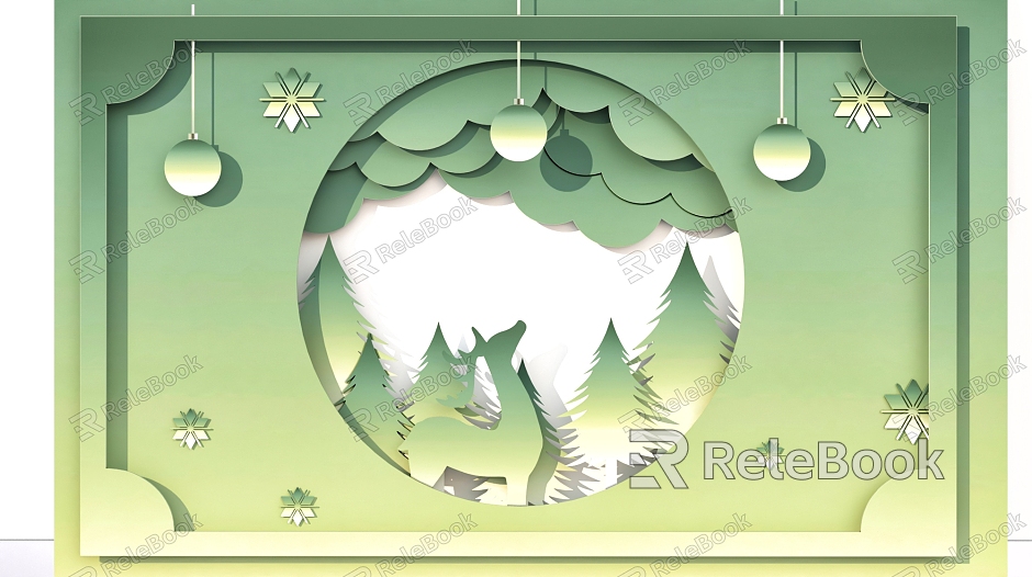 Christmas wallpaper wall decoration model