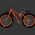 Stylish Orange Fat Tire Bicycle With Black Handlebar And Comfortable Seat