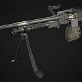 Heavy Machine Gun Firearms Weapon Machine Gun War Military World War II Ammunition Toy Gun Game 3d model