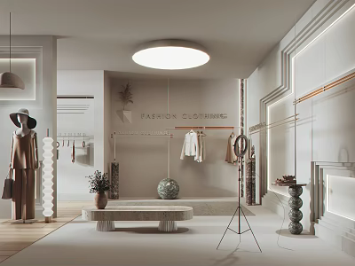 Modern Studio Women's Clothing Store Studio 3d model