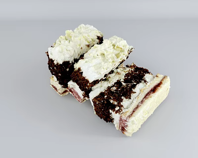 Modern Cake Food Bread Dessert Afternoon Tea 3d model