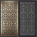 Elegant Metallic Wall Decor With Intricate Laser Cut Floral And Geometric Patterns