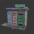 Vintage Industrial Mechanical Device With Multiple Control Panels And Tubular Structure