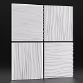 White Wavy Textured Decorative Panel for Modern Home Living Spaces