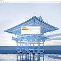 Chinese style building frame glass ancient building frame glass ancient building frame 3d model