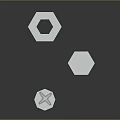 Shiny Metal Hex Head Screws And Hex Nuts On Reflective Black Surface