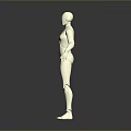 Silver Human Figure Standing On Dark Background With 3D Rendering