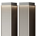 Modern Stylish Interior Partition With Textured Metal Panels And Color Contrast