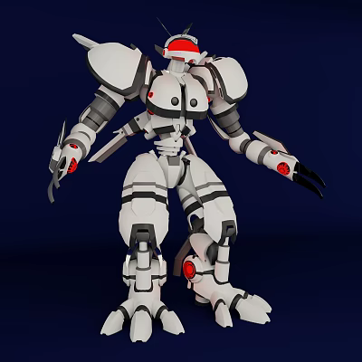 Robot AI technology animation human robot artificial intelligence automation mechanical sensor programming algorithm control system ML deep. 3d model