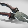 Durable Ergonomic Hardware Tools Pliers With Metal Jaws And Colored Handles