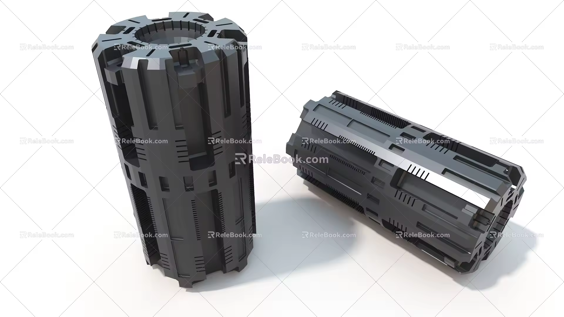 Mechanical device Cypunk cylinder hard surface high-tech industrial parts 3d model