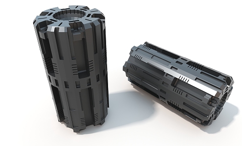 Mechanical device Cypunk cylinder hard surface high-tech industrial parts 3d model