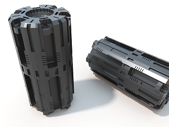 Mechanical device Cypunk cylinder hard surface high-tech industrial parts 3d model